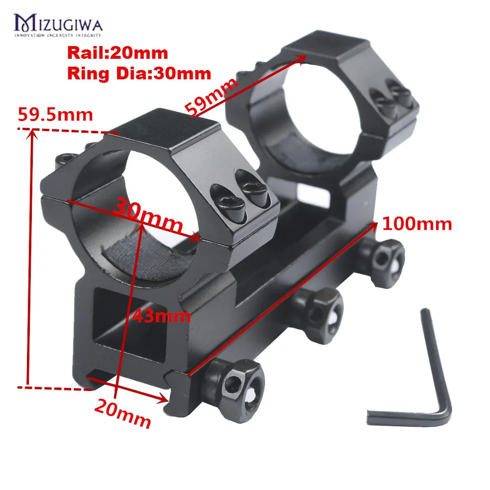 MIZUGIWA 25,4 мм/30 мм тактическое сверхмощное двойное кольцо консольное Крепление для винтовки