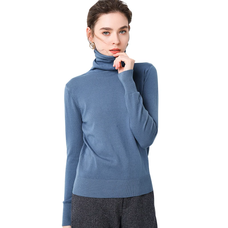 New Winter Womens Sweaters Tops Turtleneck Sweater Women Pullovers Jumper OL Lady Knitted Pull Femme Knit Basic Pullover | Женская