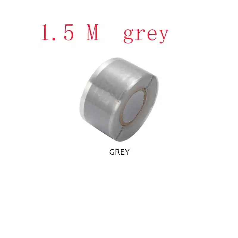 1.5M grey 1,5 м/3 м водонепроницаемая черная силиконовая лента для ремонта склеивания домашней водопроводной трубы ремонтные ленты инструменты с сильным трубопроводным уплотнением ремонтная лента - Цвет: 1.5M grey