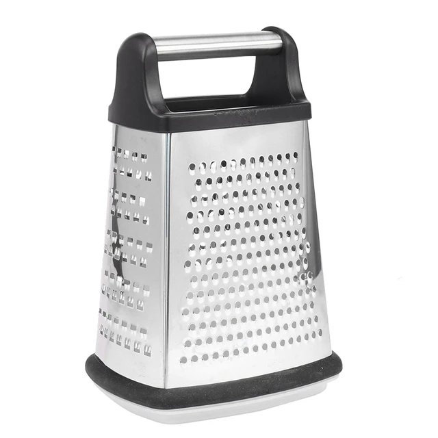 Professional Box Grater, Stainless Steel with 4 Sides, Best for Parmes –  Spring Chef