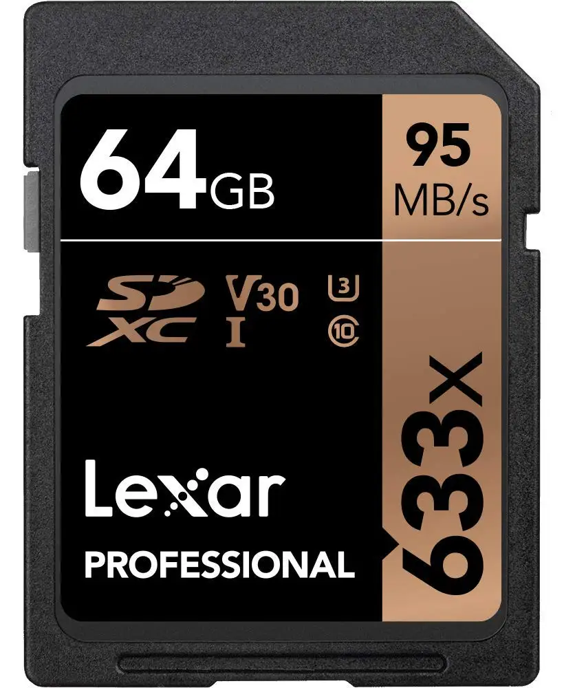 64 ГБ Lexar SD карта, карта памяти Micro SD 16 Гб оперативной памяти, 32 Гб встроенной памяти, 64 ГБ 128 ГБ 256 512 1 ТБ UHS-I флеш-карта 95 м/с Class10 633x для Камера - Емкость: 64 ГБ
