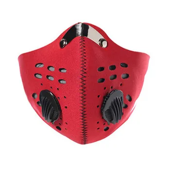 

Cotton PM2.5 Anti Haze Mask Carbon Filter Respirator Mouth-muffle Black Mask Face Breath Valve Anti-dust Mouth Mask Activated