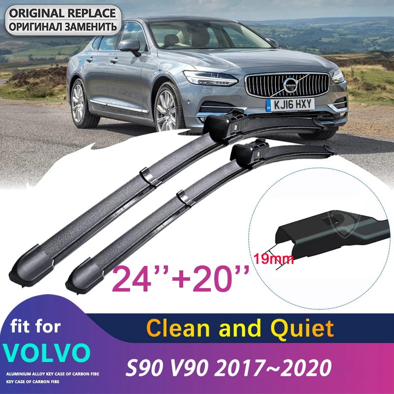 For Volvo S90 V90 17 S 90 V Windscreen Wipers T4 T5 T6 T8 D3 D4 D5 Awd Car Wiper Blades Car Accessories 18 19 Windscreen Wipers Aliexpress