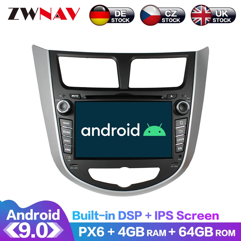 

Android 9 IPS Screen PX6 DSP For Hyundai 1 2 Solaris Accent Verna Car No DVD GPS Multimedia Player Head Unit Radio Audio Stereo