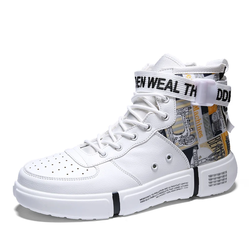 

2020 Men Sneakers Air Mesh Breathable Outdoor Man Fashion Sneakers High-top New Vulcanized Shoes Zapatos Hombre Men Casual Shoes