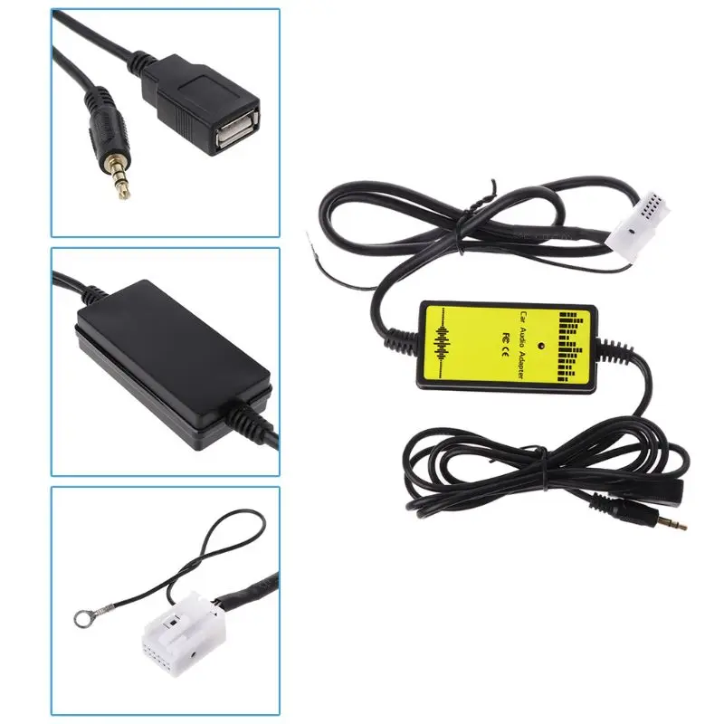  Car USB Aux-in CD Adapter MP3 Player Radio Interface 12 Pin For Seat