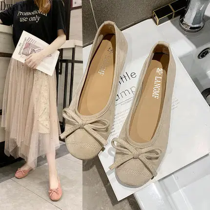 

Peas shoes 2019 summer new Korean version of the ocean flat bottom wild scoop shoes net red matching skirt single shoes fairy