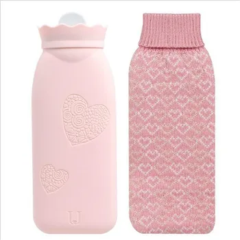 

hot water bottle Silicone warm bag palace hand and foot warmer mini portable explosion-proof plush baby student on sofa bedroom