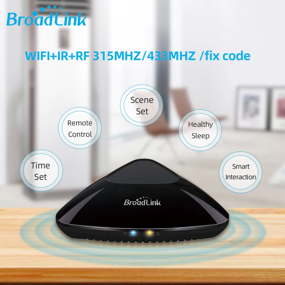 

Broadlink RM PRO IR RF 433MHZ/315MHZ Fix Code Universial Remote Controller Smart Home Automation Support SONOFF Bridge/T1/RF/T2