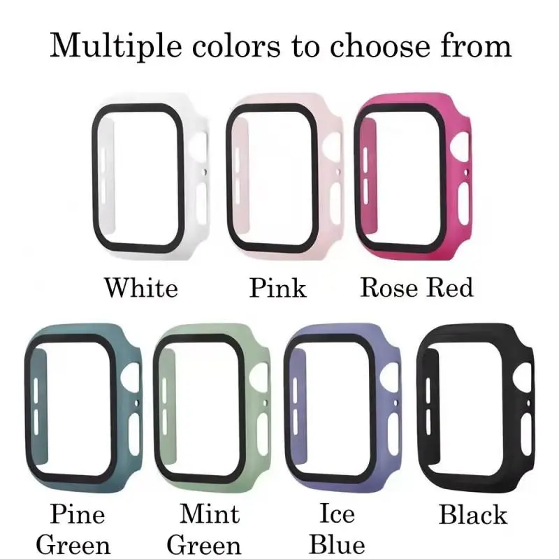 Чехол из закаленного стекла для Apple Watch, 44 мм, 40 мм, серия 5, 4, 3, защитный чехол для Apple Watch, 38 мм, 42 мм, аксессуары