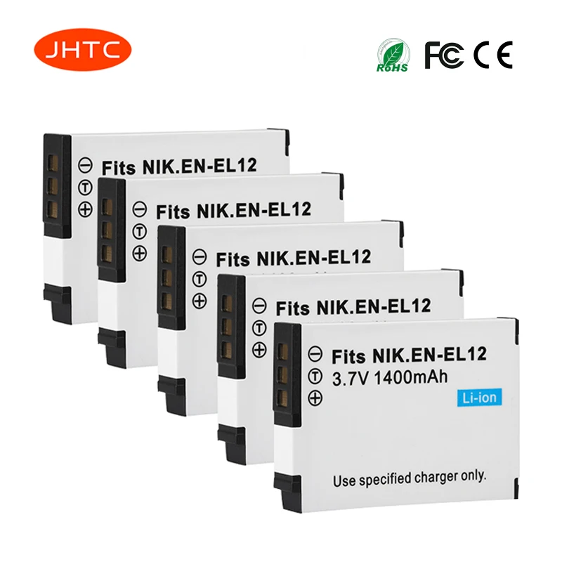 En-El12 Batteria Per Nikon Coolpix S610 S610C S620 S630 S710 S1000Pj P300 P310 P330 S6200 S6300 S9400 1400Mah En El12 Batterie
