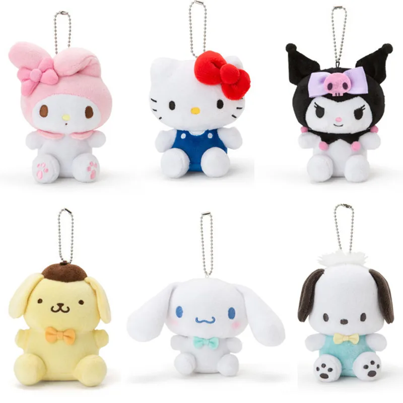 LLavero de peluche de perro y gato para niños, Mini llavero de peluche de 11CM