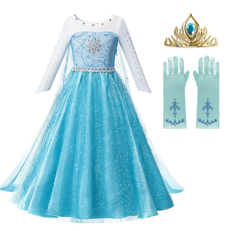 elsa dress with train