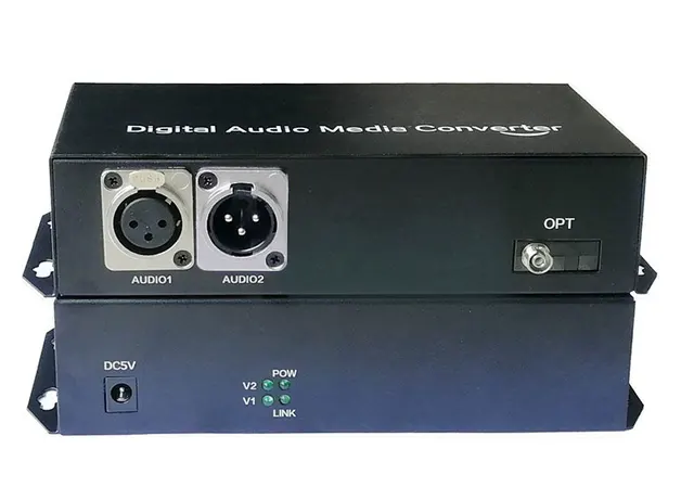Balanced Audio XLR To Fiber Optic Converter – 4-Channel, 20km Range For Broadcast & Studio