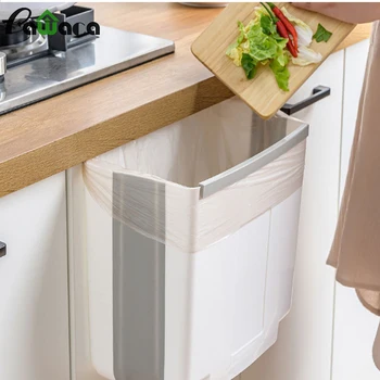 

Pull Out Hanging Trash Bin Garbage Can Trash can Waste Basket Garbage Container with Lid Collapsible for Kitchen Cabine Bathroom