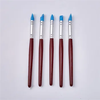 

5pcs Set Small Rubber Pen Paintbrush Pottery Handicrafts Graffiti Diy Tools Pottery & Ceramics Tools Combination Suit