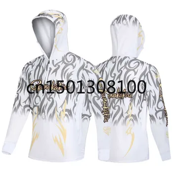 

2020 Summer New Gamakatsu Long Sleeve Fishing Shirt Quick Dry Hooded Fishing Clothing Anti-UV Sunscreen Fishing Clothes