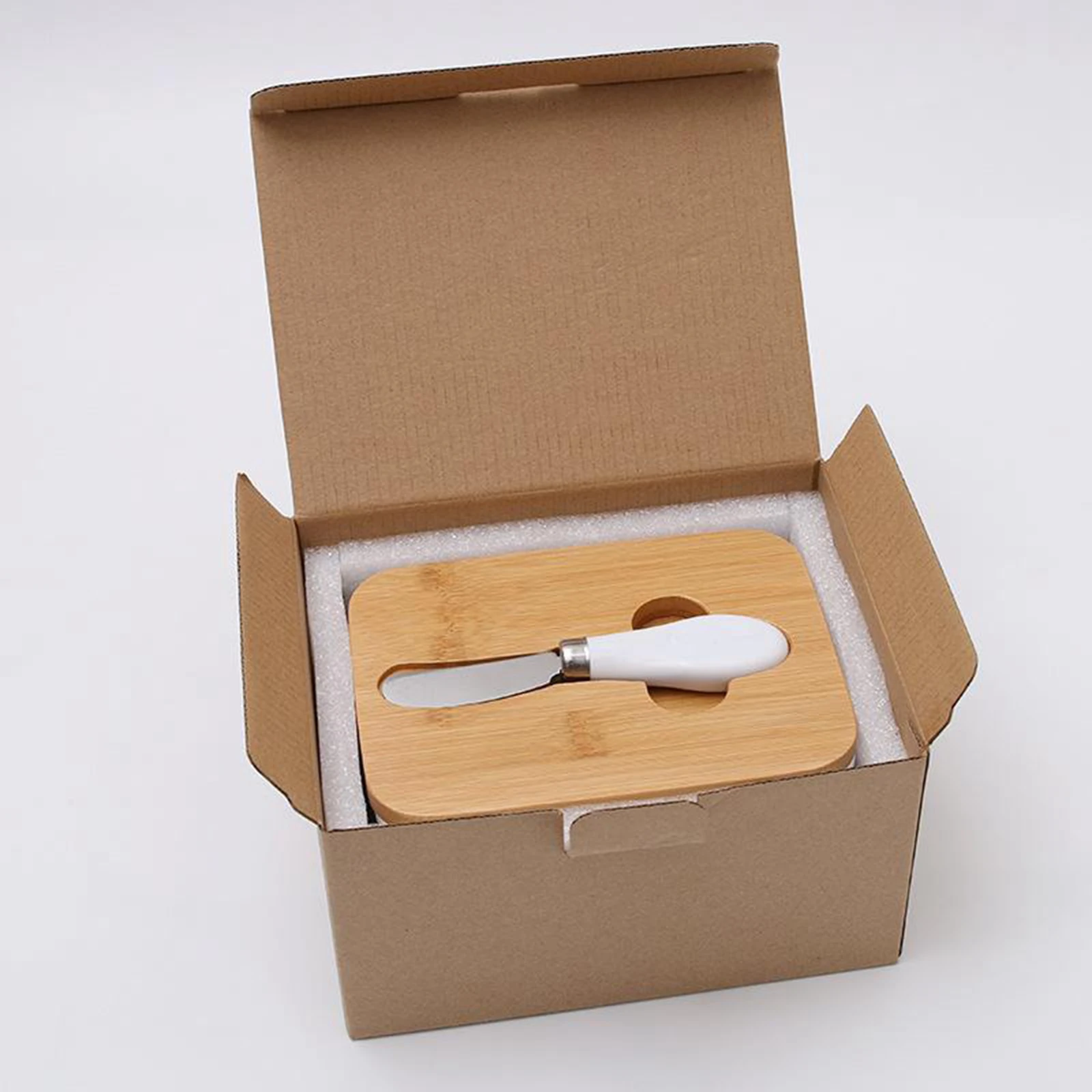 Airtight Butter Dish with Knife Porcelain Butter Keeper Container with Lid Airtight Butter Dish with Knife Porcelain Butter Keeper Container with Lid