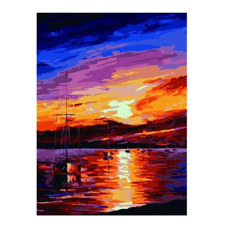 

Beautiful sea Paint by number Full Set Tools Fills Oil Painting by numbers for adults Art Home decor Diy Number painting