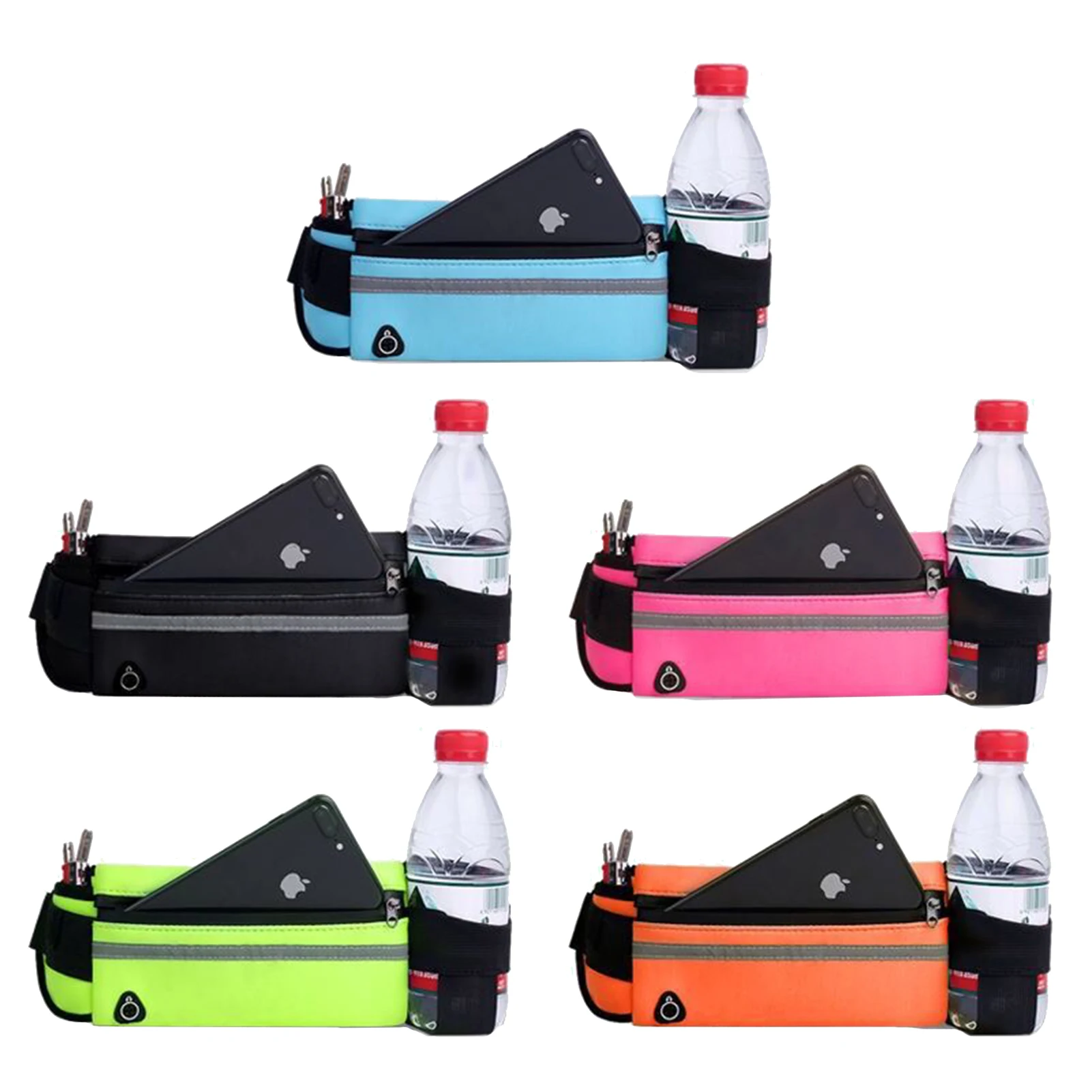 Riñonera para correr multifuncional, bolso de bolsillo deportivo, impermeable, antideslizante, para gimnasio, ciclismo, teléfono