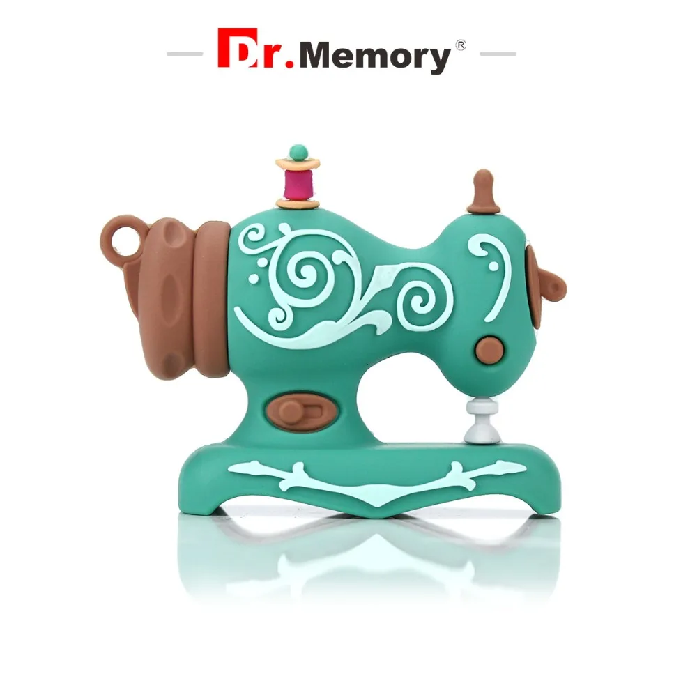 Dr. Memory Usb флеш-накопитель 32 ГБ флеш-накопитель 64 ГБ 128 ГБ Usb память 2,0 Милая швейная машина силиконовая флеш-память 4 ГБ 8 ГБ 16 ГБ подарок
