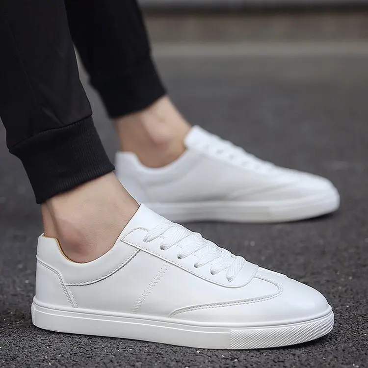 

Spring New Style Men Sneakers Low Top Couples Sports Footwear Breathable Students White Skateboard Shoes Women's Shoes White