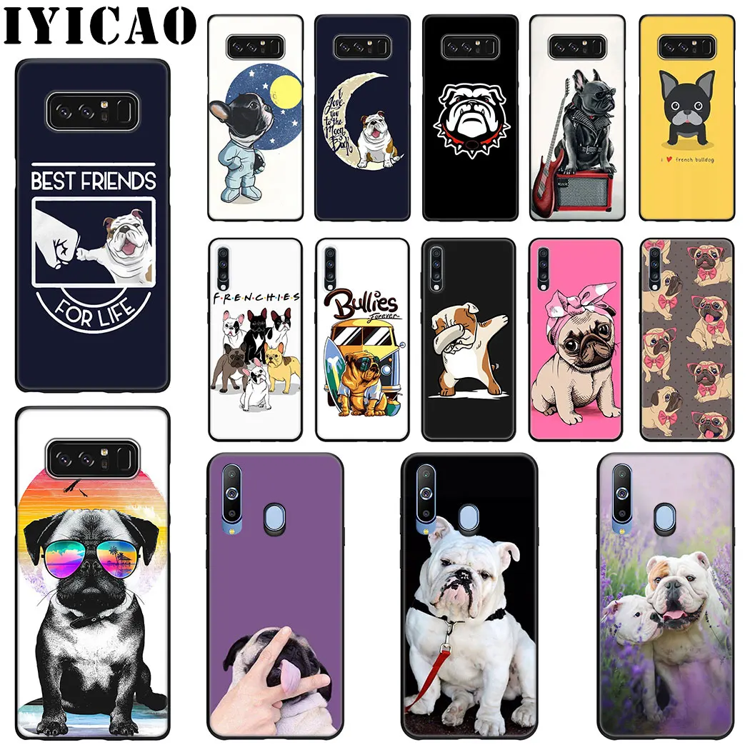 Мягкий силиконовый чехол Bulldogs dog для samsung Galaxy Note 10 Plus A50s A40s A30s A20s A10s TPU |