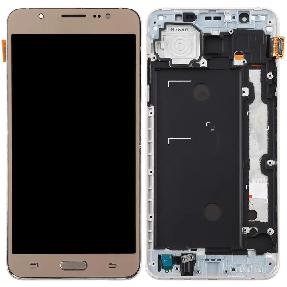 TFT материал ЖК-экран и дигитайзер Полная сборка с рамкой для Galaxy J7()/J710F - Цвет: Золотистый