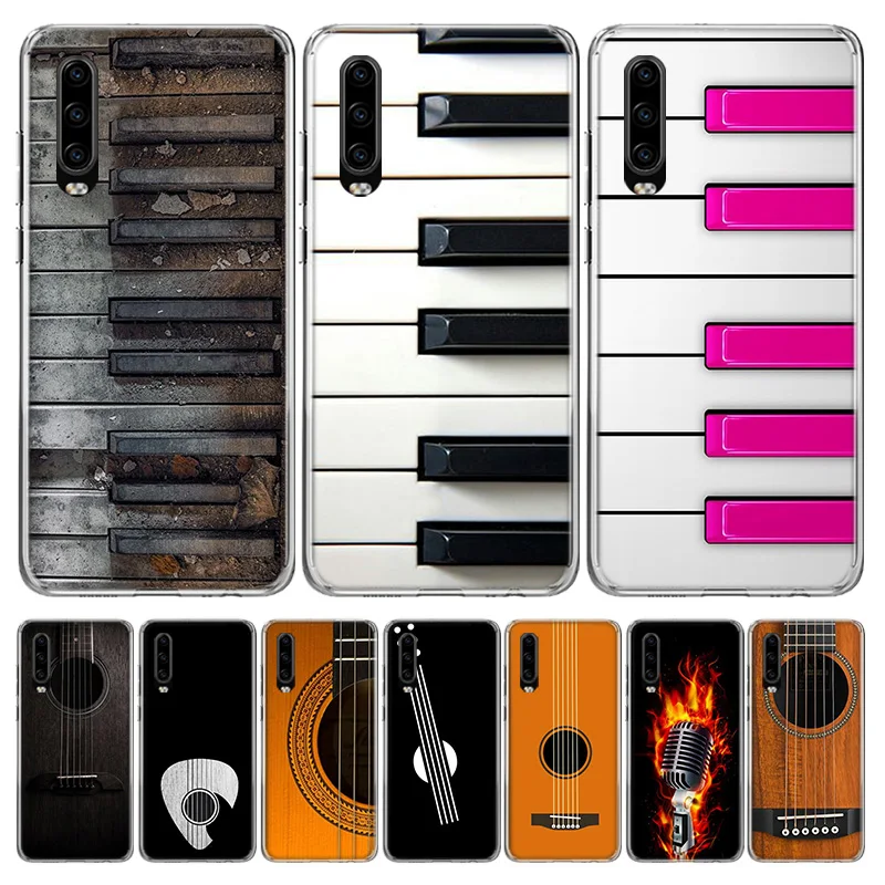 Piano keys microphone Phone Case For Huawei P30 P20 P40 P50 Mate 40 30 20 10 Pro P10 Lite Customized Gift Coque Cover Capa | Мобильные