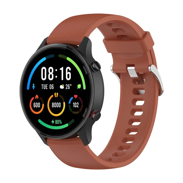 22mm Offical Silicone Replace Straps for Xiaomi Mi Watch Color Sports Edition band for Mi Watch Color Bracelet Watchbands Correa Cabernet Orange