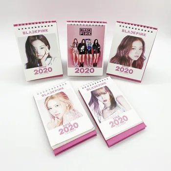 

Blackpink 2020 New Year Mini Table Calendar Creative Simple Desk Coil Notepad Kraft Paper Calendar Yearly Agenda Daily Schedule