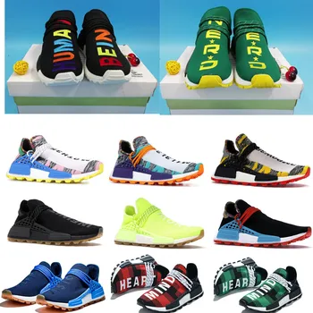 

2019 Human Race Shoes Running Shoes Equality Nerd Black Nobel Ink Human Races Mens Shoes Women Trainers Sneakers