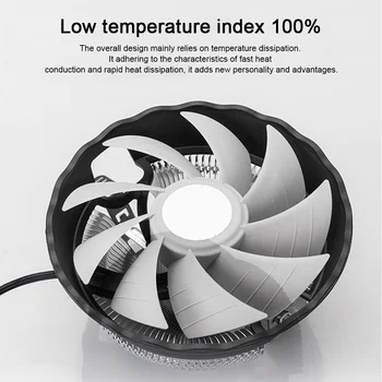 

Low Noise Professional CPU Cooler Desktop Computer Stable Radiator Office Air Heatsink RGB Luminous Cooling Fan Led For Intel