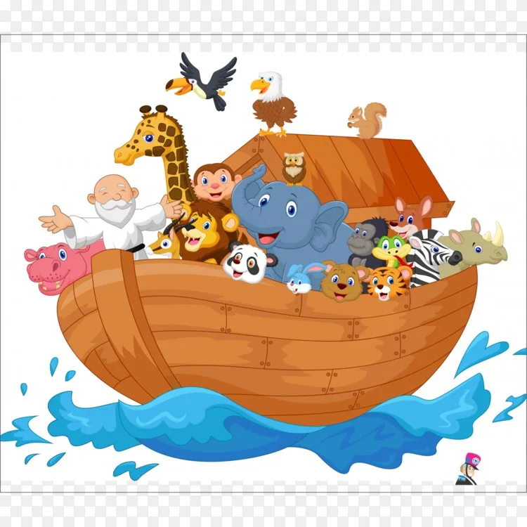 诺亚方舟圣经绘画儿童