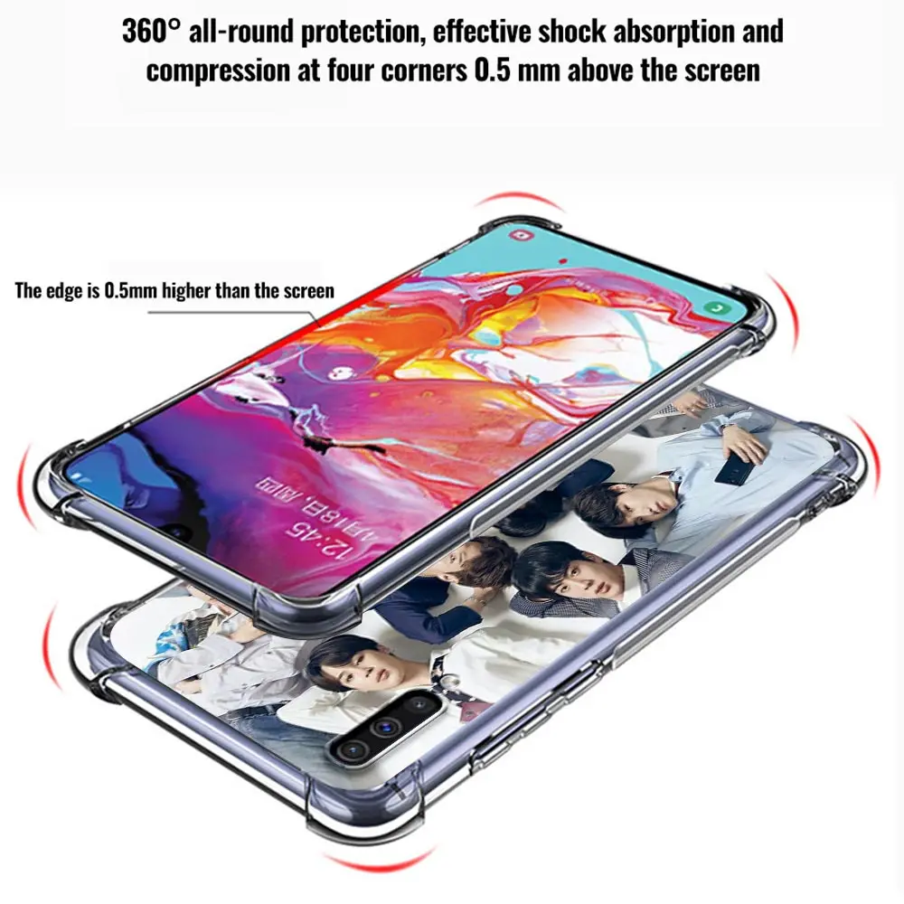 Bangtan Boys Airbag Phone Case for Samsung Galaxy A10s A20s A30 A40 A50 A70 A11 A21s A31 A41 A51 A71 5G Soft Shell Cover 2