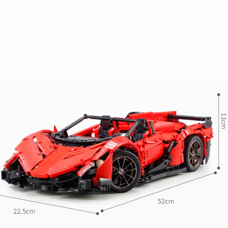 13079 приложение RC автомобиль MOC-10559 Красный Двигатель гоночного автомобиля силовые функции подходят технические строительные блоки кирпичи игрушки подарок для детей