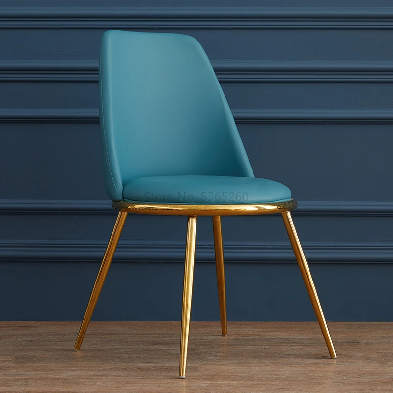 

Northern Europe Golden Modern Simplicity Ins Originality Light Extravagant Backrest Coffee Meeting Dining Room Furniture stuhl