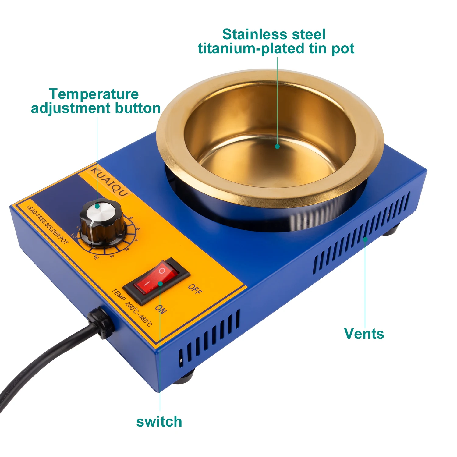 300W 150W Solder Pot Tin Melting Furnace Thermoregulation Soldering Desoldering Bath 100/80/50/36mm 200~480 Centigrade 110V 220V best soldering iron for electronics