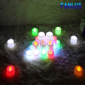 

48pcs/Set LED Scented Candles Wedding Decorations Tealight Plain Candles Happy Birthday Party Unscented Pillar Candles Favors