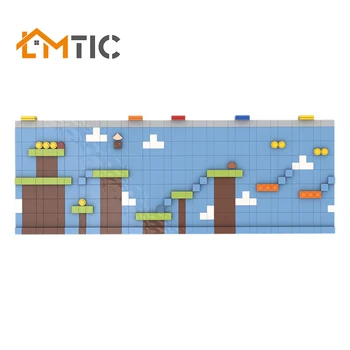 

BuildMOC NES Game Sky Level Simulation Collection Model Building Blocks Diy 167pcs Bricks Educational Xmas Gift For Children