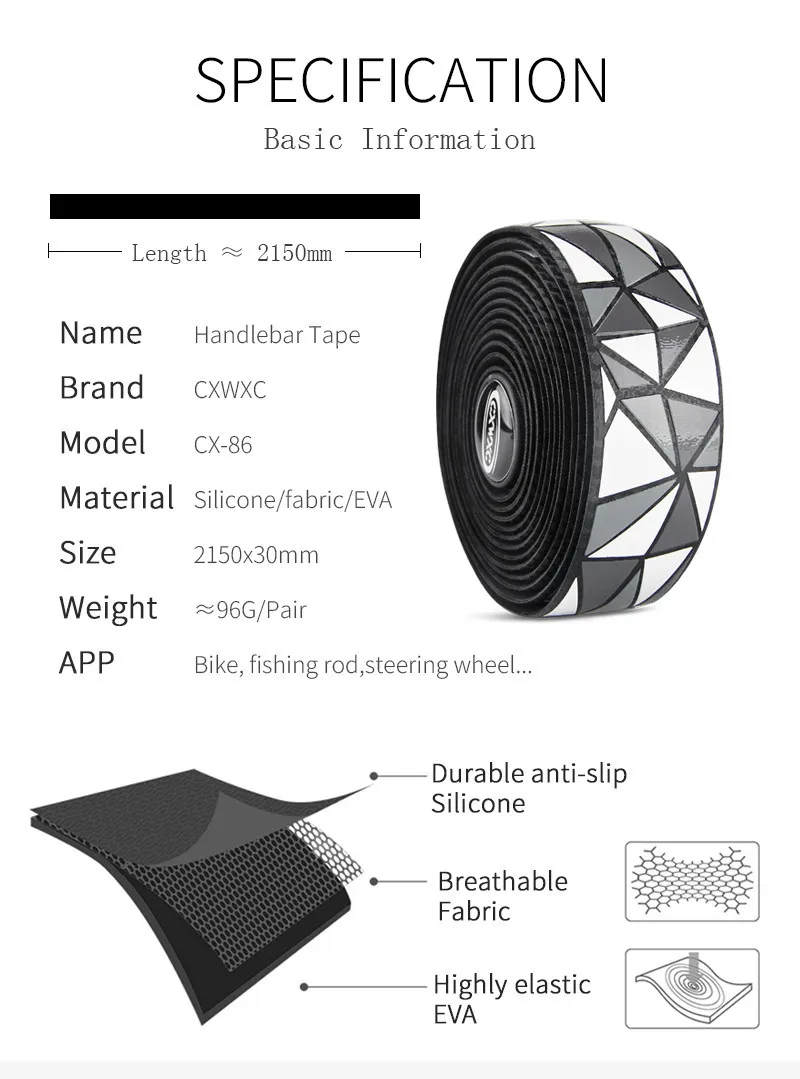 CXWXC EVA противоскользящая обмотка руля для MTB дорожный велосипед Ручка обмотка руля для мужчин девочек ручка обмотка руля Стропы Аксессуары для велосипеда