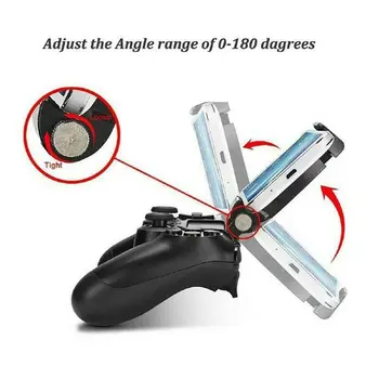 

BAAQII Game Controller Smart Phone Clip Mount Adjustable Bracket for PS4 DualShock 4 Easy To Install GA0200
