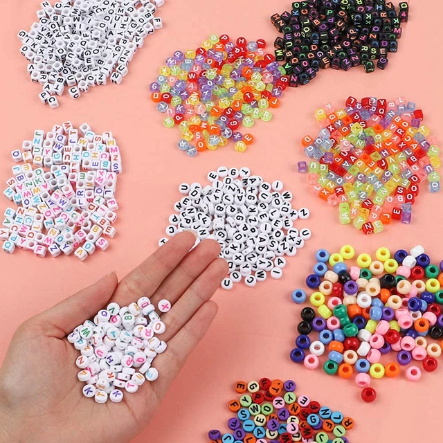 Beads for Jewelry making Kids 10mm Vowel Letter Beads A-Z Acrylic