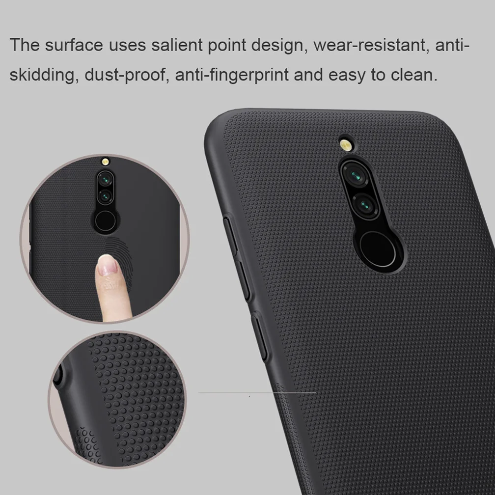Чехол для Xiaomi Redmi 8, чехол Nillkin, высокое качество, Супер Матовый экран, Жесткий ПК, чехол для телефона Xiaomi Redmi 8