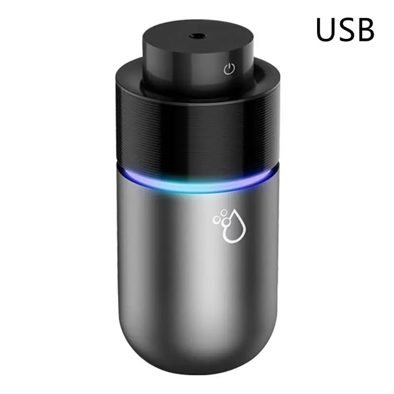 gray Портативный мини USB Автомобильный увлажнитель воздуха Арома диффузор Эфирные масла Ароматерапия светодиодные лампы для дома и офиса R9CD - Цвет: gray