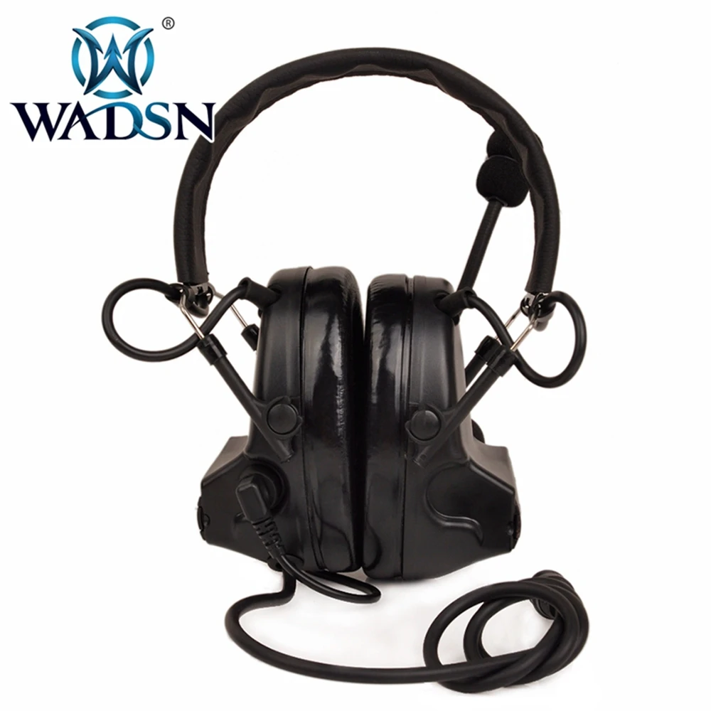 

WADSN Softair Headphones Comtac II Tactical Headset Active-volume Hearing Protector Peltor Earphone Paintball Aviation Accessory