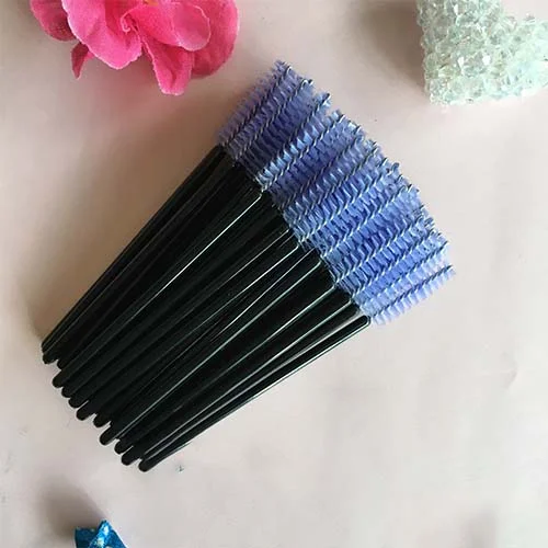 50pcs Eyelash brush 10 шт. набор серебряных/золотых кистей для макияжа pincel maquiagem Косметика maquillaje инструмент для макияжа Пудра Тени для век косметический набор - Handle Color: 50pcs Eyelash brush