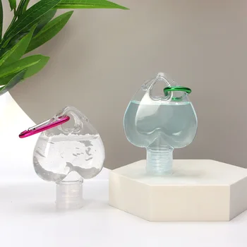 

50ML Travel Plastic Clear Keychain Heart Shape Bottles Travel Container Empty Bottles Plastic Perfume Bottle Atomize 5X Dropship