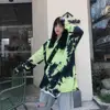 trend loose Korean tie dye gradual change long sleeve personalized T-shirt original accommodation sleeve loose women's T-shirt ► Photo 3/6