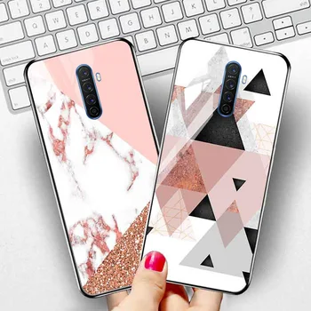 

Realme X2 Pro 5 Pro XT X lite Case Marble Tempered Glass Bumper For OPPO A5 A9 2020 F11 Pro A1k K1 Reno 2 2Z Ace Z Covers
